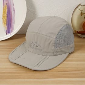 Outdoor Sunshade Baseball Cap Unisex Rainproof Waterproof Quick-drying Folding Hat Women Men's Fishing Sunscreen Baseball Cap New Year Presents C (Color: Navy Blue)