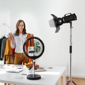 Heavy Duty Light Stand With Casters Max Height 10.5ft/320cm Tripod Stand (Option: Silver)