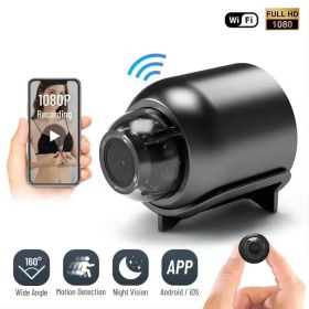 X5 Wireless Home Surveillance Camera HD WiFi Support Magnetic Bracket USB Power Supply Indoor And Outdoor Use Built-in Battery Magnetic,This Item (Option: Black)